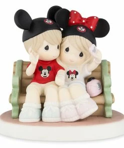 Disney Precious Moments Figurine - Mouseketeers On Park Bench