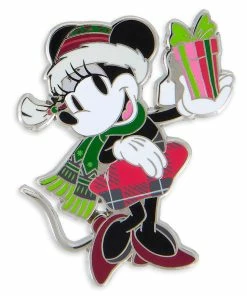 Disney Holiday Pin - Santa Minnie Mouse With Gift