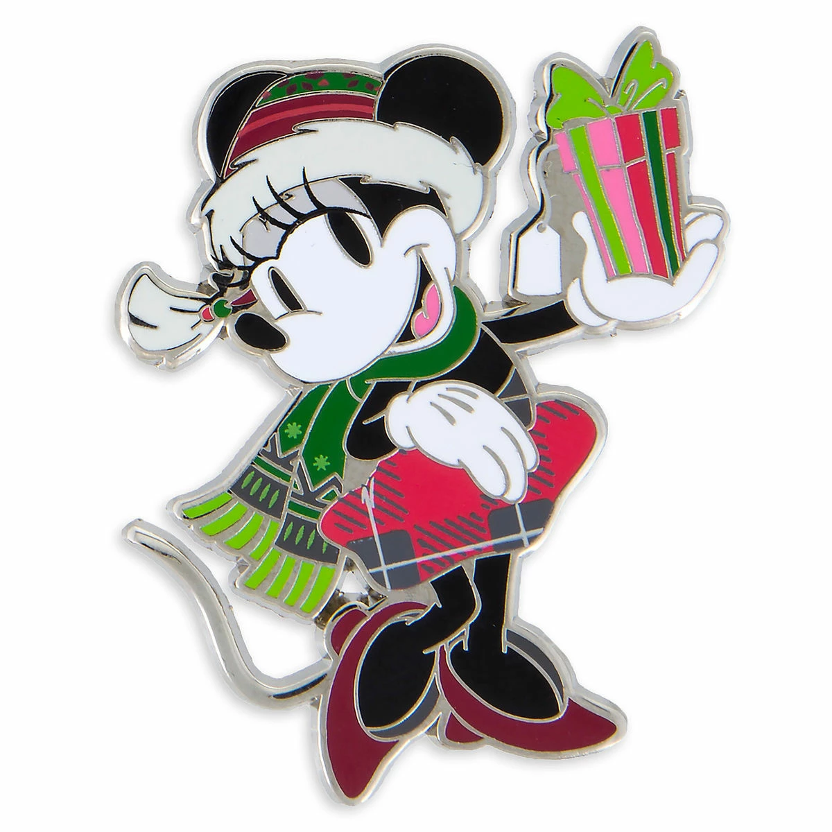 Disney Holiday Pin - Santa Minnie Mouse With Gift 3 Disney Holiday Pin - Santa Minnie Mouse With Gift