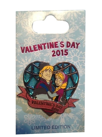 Disney Valentine's Day Pin - 2015 - Frozen - Kristoff And Anna 3 Disney Valentine's Day Pin - 2015 - Frozen - Kristoff And Anna