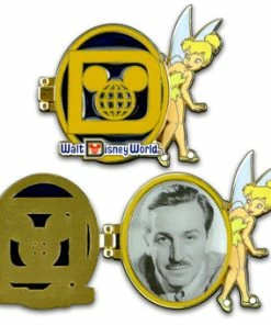 Disney Retro Logo Pin - Walt Disney & Tinker Bell
