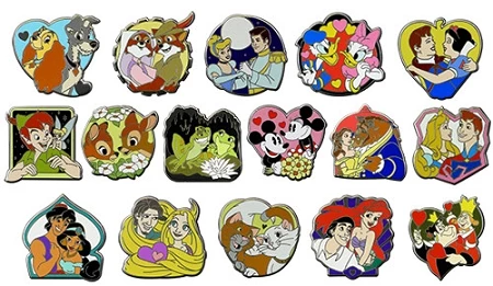 Disney Mystery Pin - Disney Couples Set - 5 Random 3 Disney Mystery Pin - Disney Couples Set - 5 Random