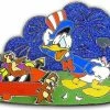Disney 4th Of July Pin - 2013 Donald Duck And Chip N' Dale - LE