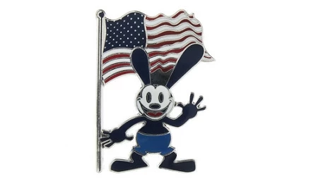 Disney Oswald Pin - Oswald The Lucky Rabbit With US Flag 3 Disney Oswald Pin - Oswald The Lucky Rabbit With US Flag