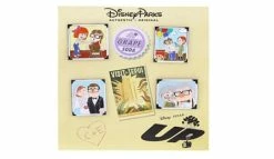 Disney Booster Pin Set - Pixar's UP - Carl And Ellie Thru The Years