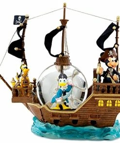 Disney Snow Globe - Pirates Of The Caribbean - Mickey Mouse And Friends