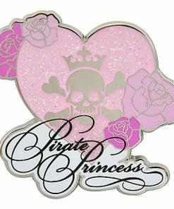 Disney Pin- Heart, Skull And Roses Pirate Princess
