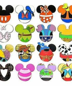 Disney Mystery Pin Set - Mickey Mouse Icon - 5 Random