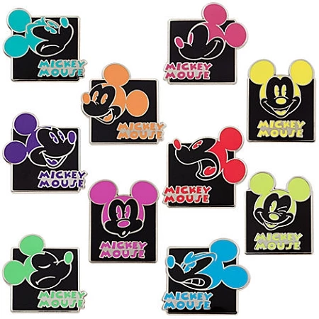 Disney Mystery Pin Set - Mickey Mouse Expressions - 2 Random 3 Disney Mystery Pin Set - Mickey Mouse Expressions - 2 Random