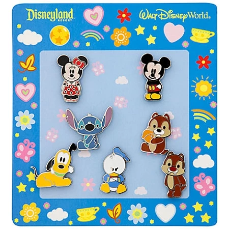 Disney Mini Pin Set - Cute Characters - Mickey And Friends 3 Disney Mini Pin Set - Cute Characters - Mickey And Friends