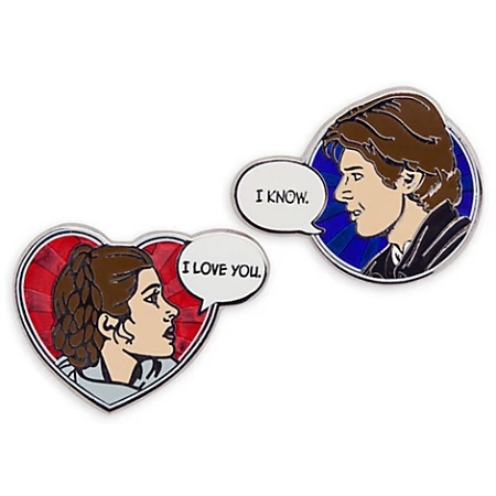 Disney Star Wars Pin - Han Solo And Princess Leia - 2 Pins 3 Disney Star Wars Pin - Han Solo And Princess Leia - 2 Pins