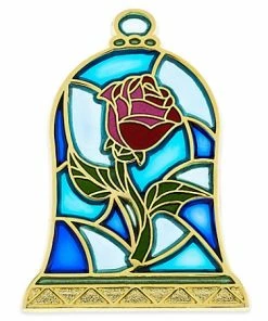 Disney Beauty And The Beast Pin - Stained Glass Enchanted Rose
