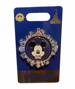 Disney 50th Anniversary Pin - Mickey Mouse 4 Parks Spinner