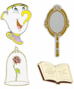 Disney Pin Booster Set - Beauty And The Beast Flair - 4 Pins