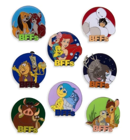 Disney Mystery Pin Set - BFFs Collection - 2 Random 3 Disney Mystery Pin Set - BFFs Collection - 2 Random