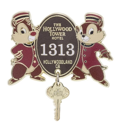 Disney Tower Of Terror Pin - Hollywood Tower Hotel - Chip N Dale 3 Disney Tower Of Terror Pin - Hollywood Tower Hotel - Chip N Dale