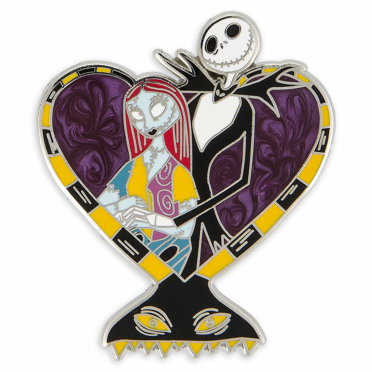 Disney Nightmare Before Christmas Pin - Jack And Sally Heart 3 Disney Nightmare Before Christmas Pin - Jack And Sally Heart