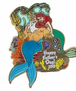 Disney Father's Day Pin - 2015 - Ariel And King Triton