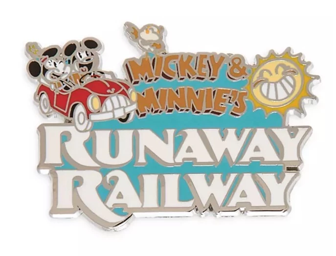 Disney Runaway Railway Pin - Mickey & Minnie Logo 3 Disney Runaway Railway Pin - Mickey & Minnie Logo