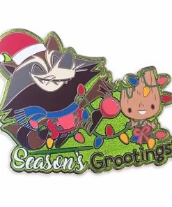 Disney Holiday Pin - Rocket And Groot - Guardians Of The Galaxy