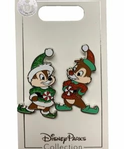 Disney Holiday Pin Set - Santa Chip N Dale - Set Of 2