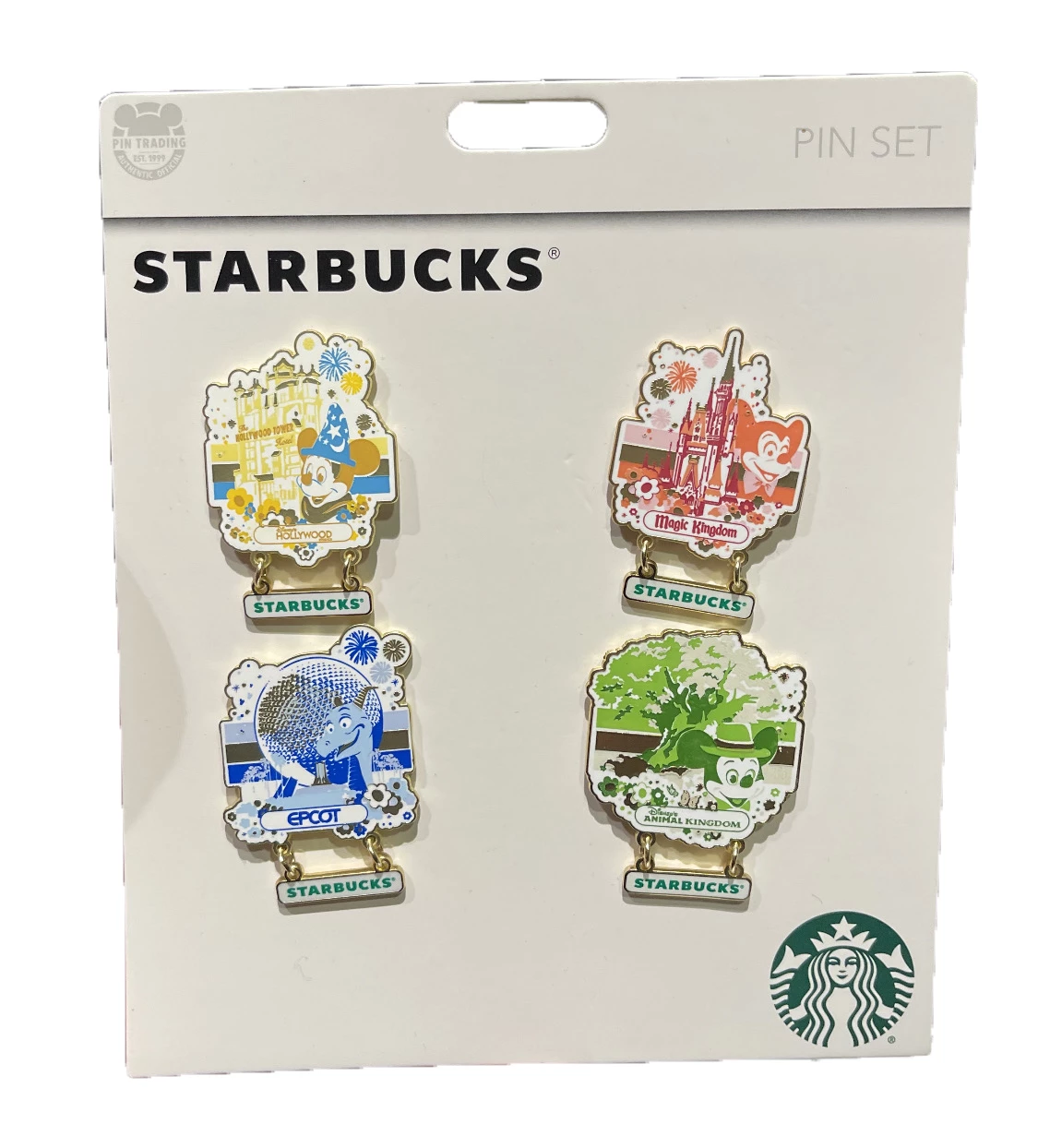 Disney StarBucks Pin Set - 50th Anniversary - Vault Collection 3 Disney StarBucks Pin Set - 50th Anniversary - Vault Collection