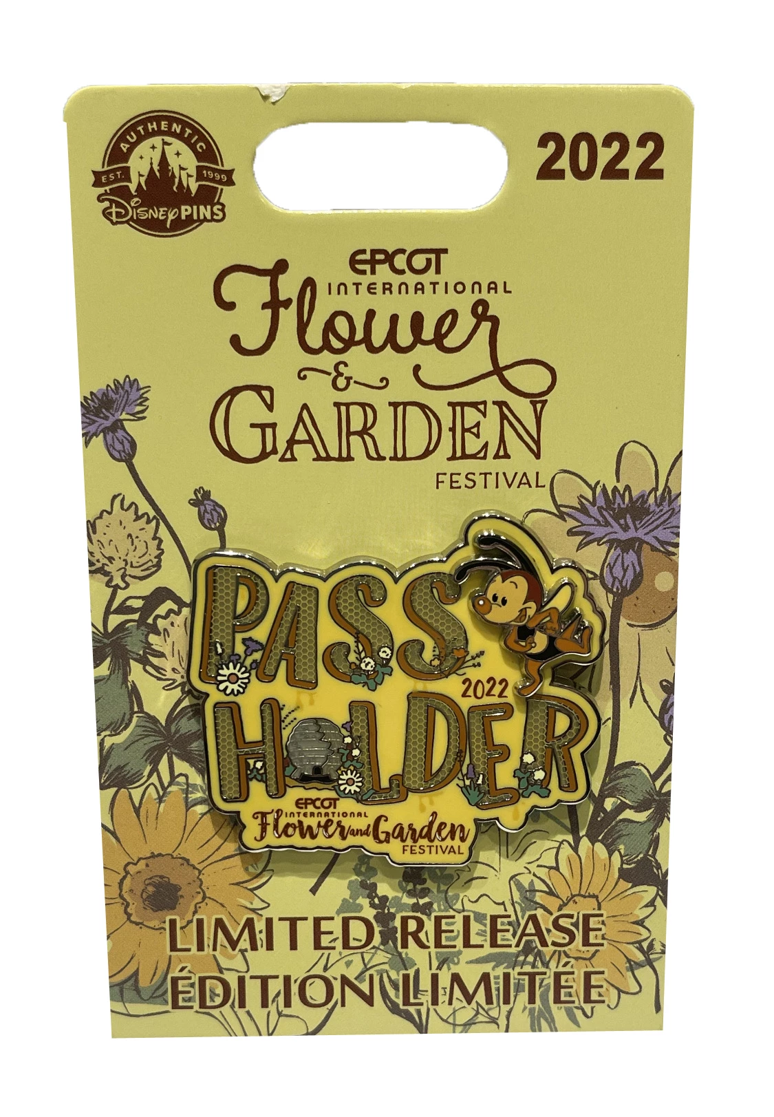 Disney Flower & Garden Festival Pin - 2022 Spike - Passholder 3 Disney Flower & Garden Festival Pin - 2022 Spike - Passholder