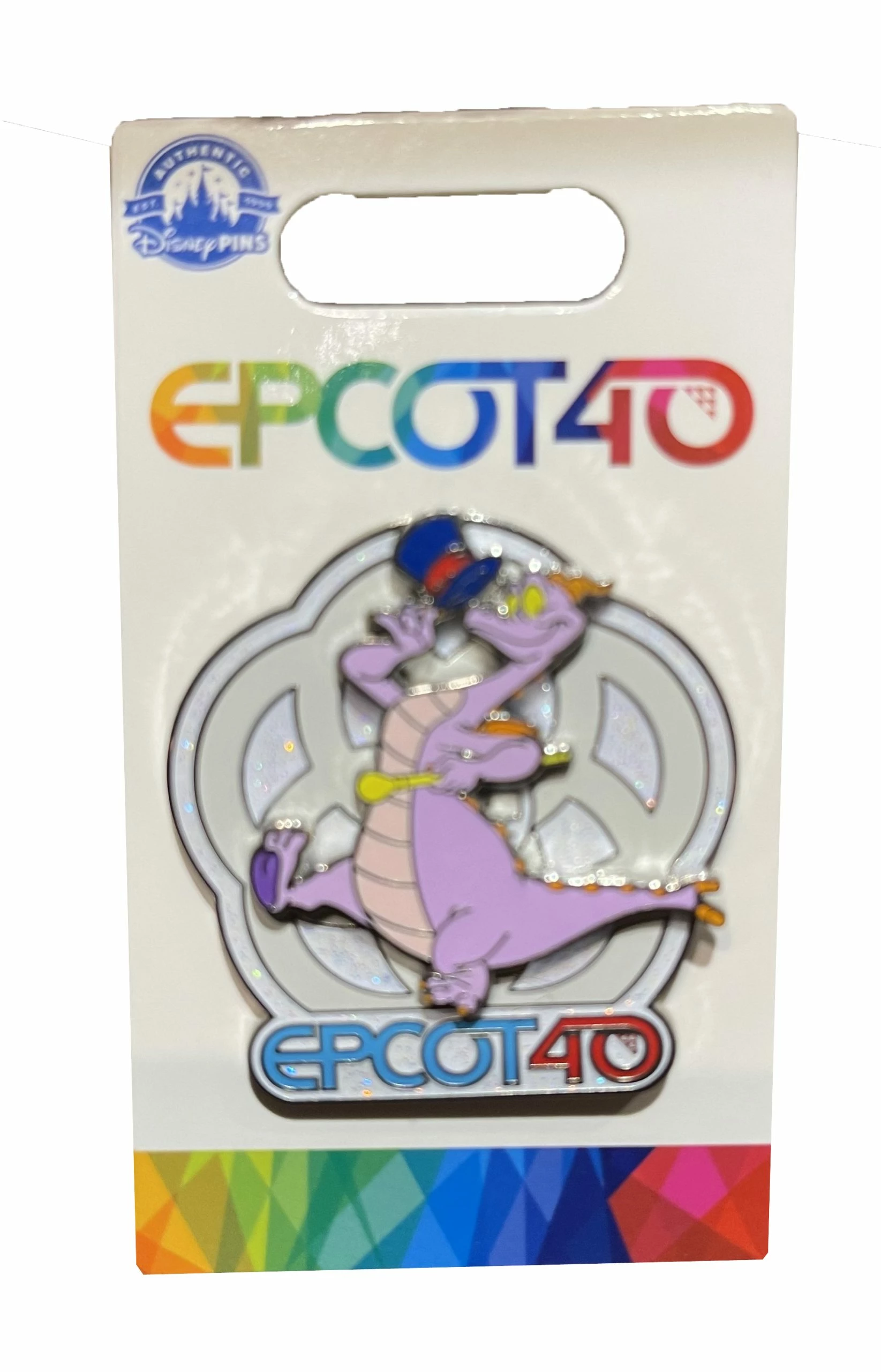 Disney Epcot Pin - 40th Anniversary - Figment With Hat 3 Disney Epcot Pin - 40th Anniversary - Figment With Hat